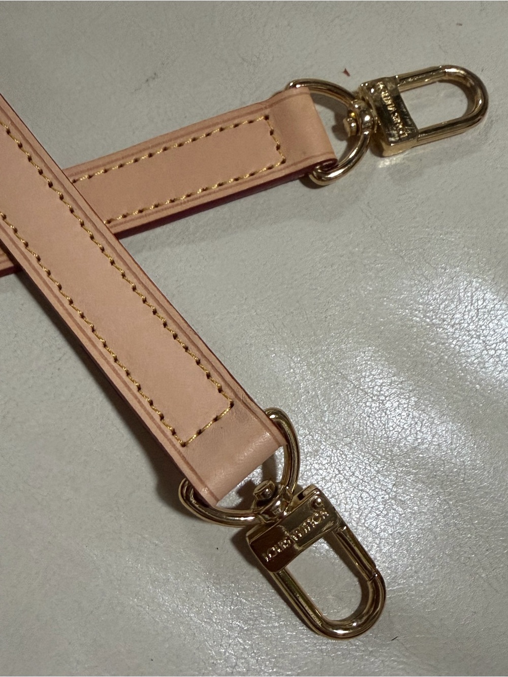Louis Vuitton crossbow strap Leather replacement with Gold Hardware